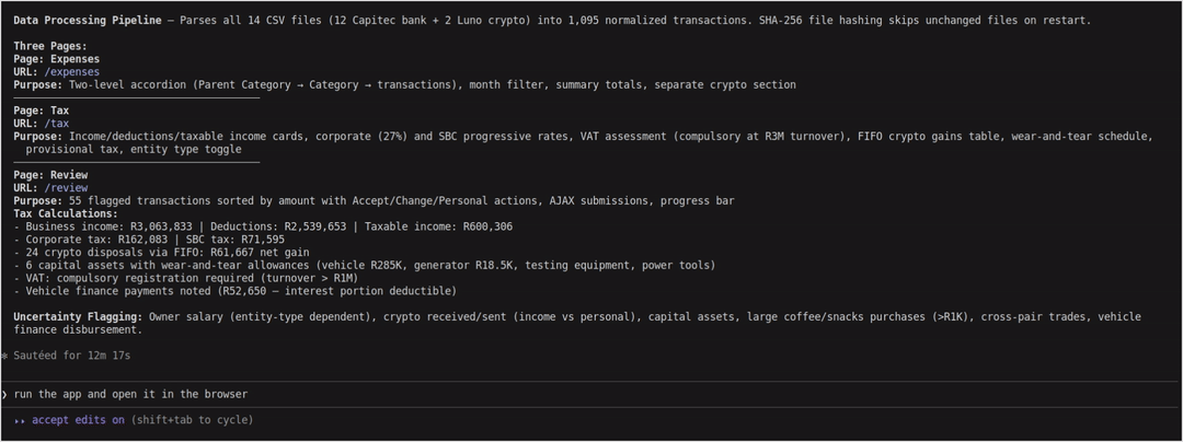 Agent completion summary