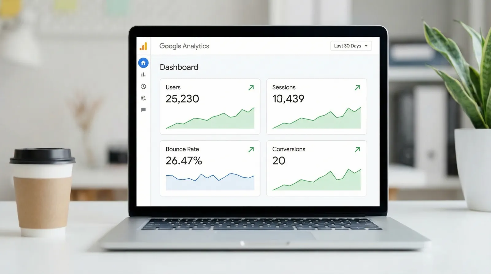 Web analytics dashboard